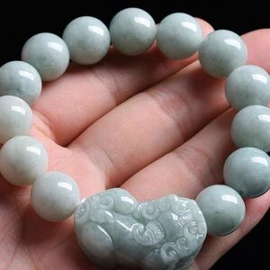 Natural Grade A Type Jadeite Burmese Jade pendant Dragon bracelet